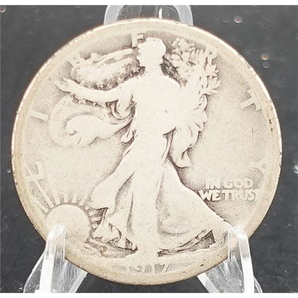 1917-D Reverse Walking Liberty Half Dollar