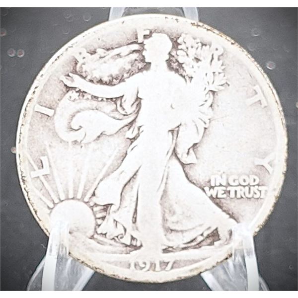 1917-S Reverse Walking Liberty Half Dollar