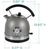 Image 2 : WEST BEND ELECTRIC KETTLE RETRO-STYLED STAINLESS