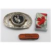 Image 1 : ESTATE VINTAGE WYOMING COWBOY BUCKLE, LIGHTER