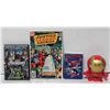 Image 1 : MARVEL LOT - IRONMAN ALARM CLOCK, DVD, COMIC &