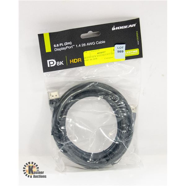 BRAND NEW IOGEAR 6.6FT DISPLAY PORT 8K HDR