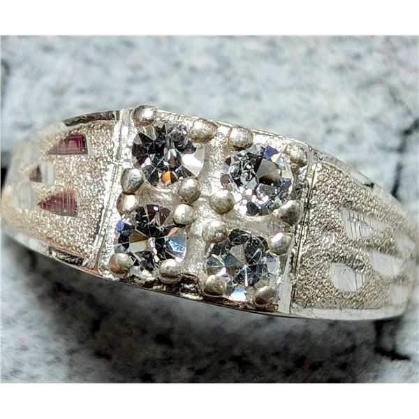 BZ2096-87J SILVER CZ RING