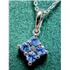 BZ2096-58J SILVER TANZANITE 0.2CT 18"-20" NECKLA