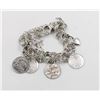 Image 1 : STERLING SILVER CHARM BRACELET WITH CHARMS