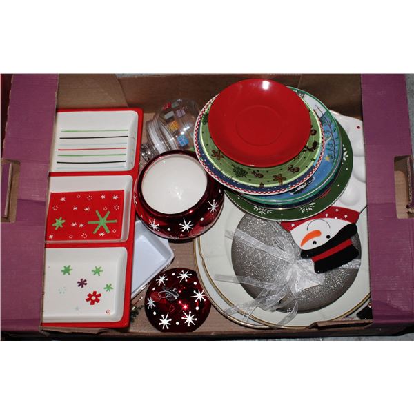 34 PCS CHRISTMAS DISHES (2 BOXES)