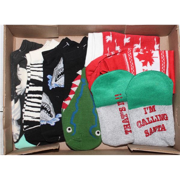 7 PAIR FUN SOCKS -NEW