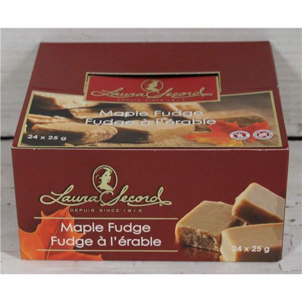 ONE BOX OF LAURA SECORD MAPLE FUDGE