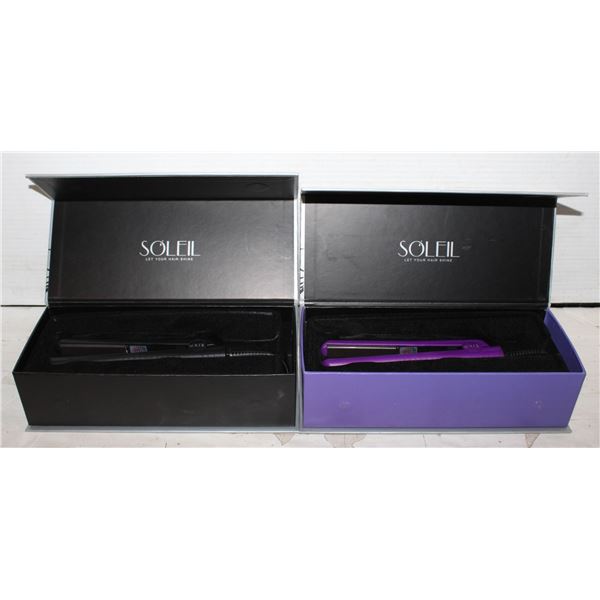 2 SOLEIL MINI FLAT IRON (PURPLE & BLACK) -NEW