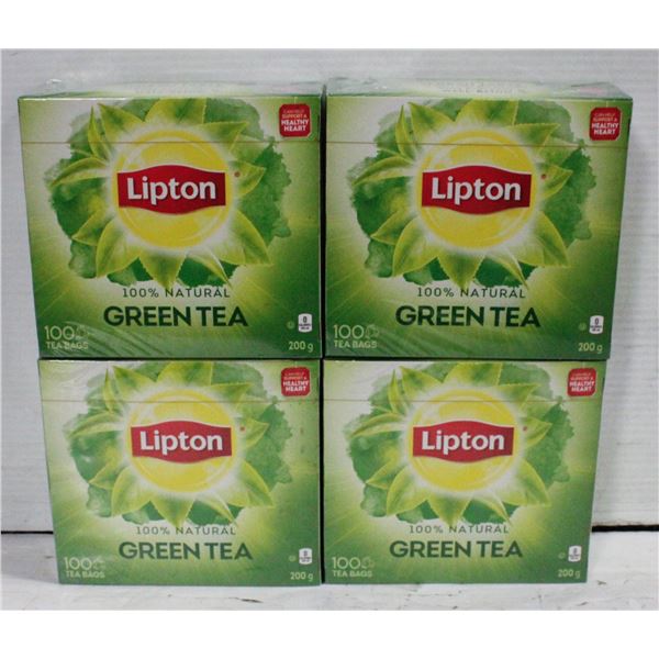 4 BOXES LIPTON GREEN TEA
