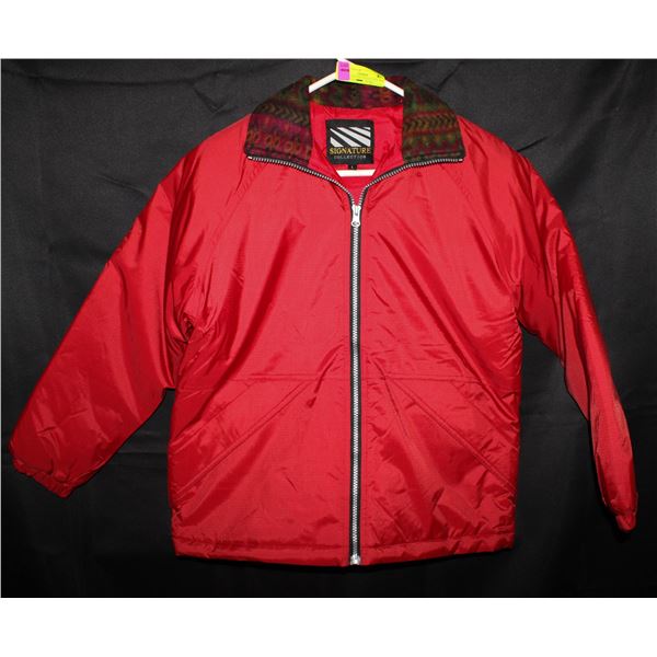 NEW SIGNATURE COLLECTION RED JACKET SIZE LARGE