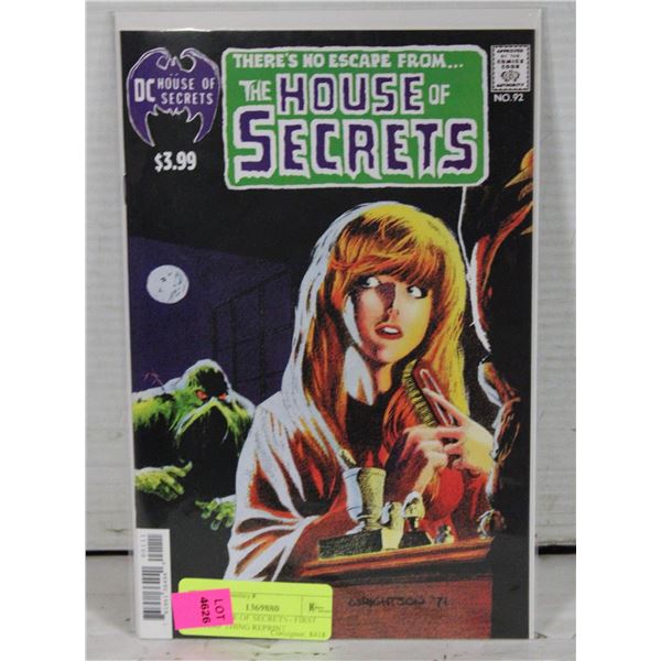 THE HOUSE OF SECRETS - FIRST SWAMP THING REPRINT