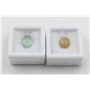 Image 1 : #196-NATURAL OPAL 2.20CT & PREHNITE 4.85CT