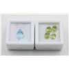 Image 1 : #98-NATURAL PERIDOT3.85 CT & SKY BLUE TOPAZ 2.94CT