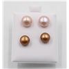 Image 1 : #66-NATURAL AKUYA PEARL EARRINGS 2 PCS