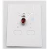 Image 1 : #215-NATURAL RED GARNET & CZ PENDANT