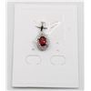 Image 1 : #212-NATURAL RED GARNET & CZ PENDANT