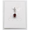 Image 1 : #206-NATURAL RED GARNET & CZ PENDANT