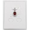 Image 1 : #199-NATURAL RED GARNET & CZ PENDANT