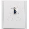 Image 1 : #260-HEATED BLUE SAPPHIRE & CZ  PENDANT