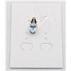 Image 1 : #238-NATURAL SKY BLUE TOPAZ & CZ PENDANT