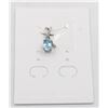 Image 1 : #242-NATURAL SKY BLUE TOPAZ & CZ PENDANT