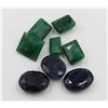 Image 1 : #58-GREEN EMERALD& SAPPHIRE   GEMSTONES 81.00 CT