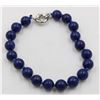 Image 1 : #122-NATURAL BLUE LAPIS LAZULI BRACELET 8MM/7.5"