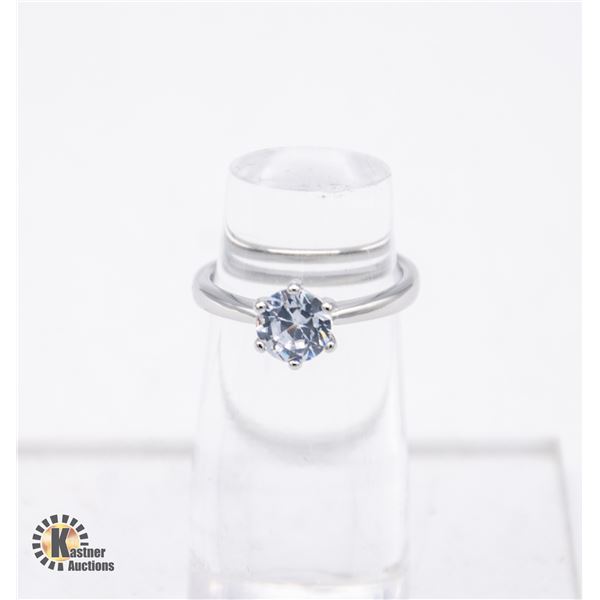 #2009-SILVER TONE RING SIZE ADJUSTABLE WITH