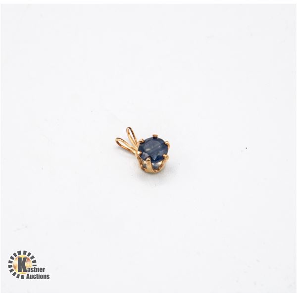 #2011-6.0 MM ROUND CUT DARK BLUE SAPPHIRE SET IN