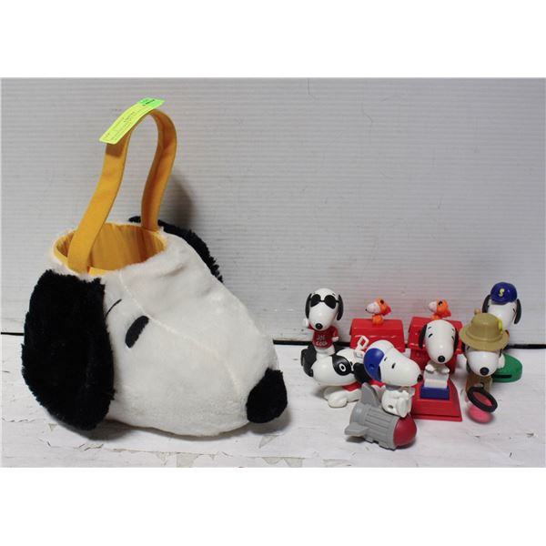 PEANUTS SNOOPY STUFFED BUCKET WITH HANDLE