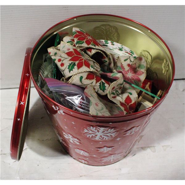 TIN OF CHRISTMAS ITEMS