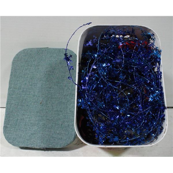 DECORATIVE BOX OF CHRISTMAS ITEMS