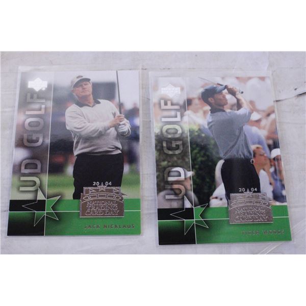 TIGER WOODS JACK NICKLAUS CARDS
