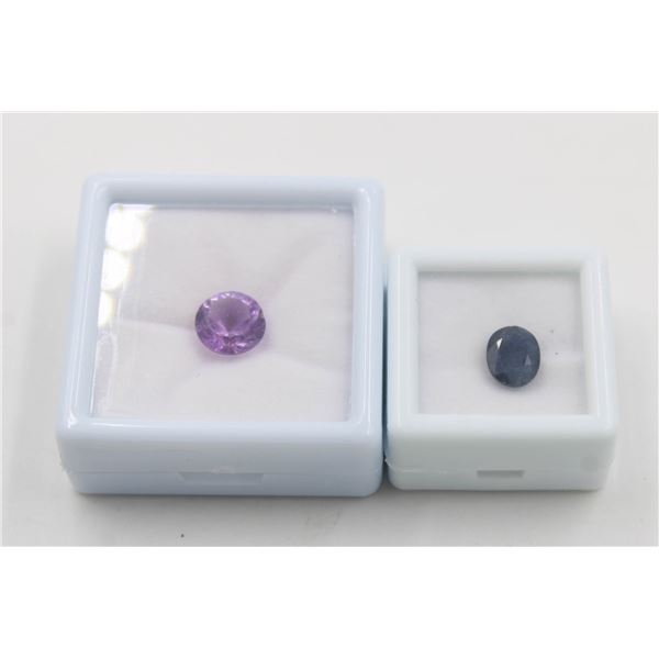 #80-BLUE SAPPHIRE 2.70 CT & AMETHYST 2.93 CT