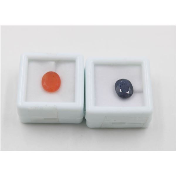 #100-BLUE SAPPHIRE 4.40CT & ORANG CAMELIAN 2.60CT
