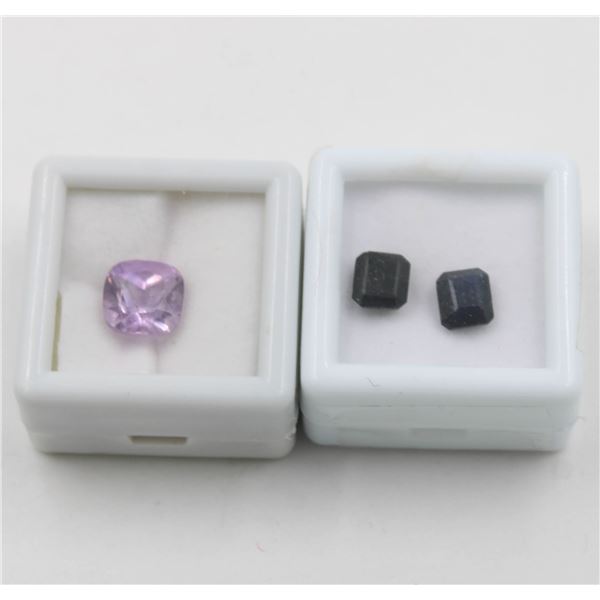 #112- AMETHYST 3.65CT  & YELLOW SAPPHIRE 3.30CT