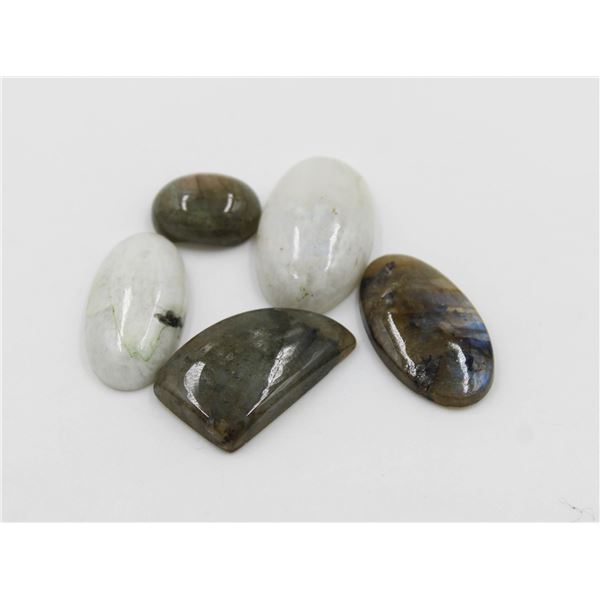 #12-NATURAL  LABRADORITE & MOONSTONES 92.50CT
