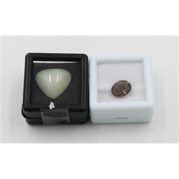 #198-NATURAL SMOKY QZ 2.21CT &