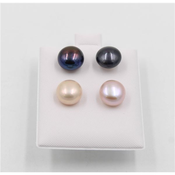 #68-NATURAL AKUYA PEARL EARRINGS 2 PCS