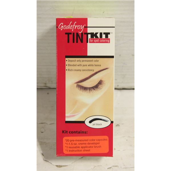 NEW GODEFROY EYEBROW TINT KIT JET BLACK