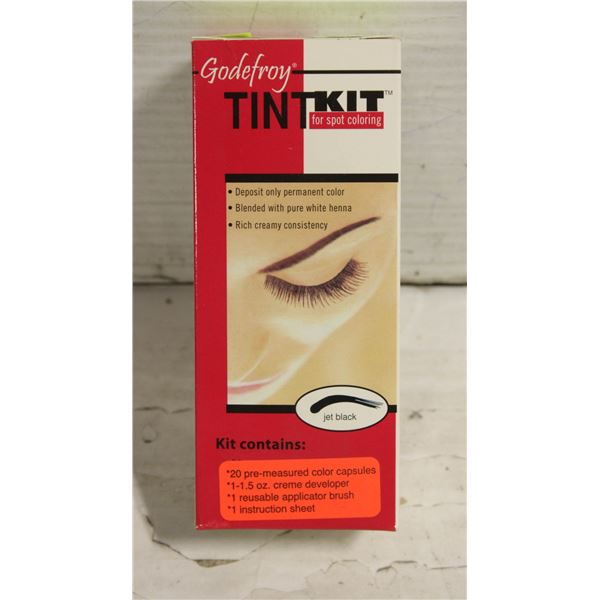 NEW GODEFROY EYEBROW TINT KIT JET BLACK