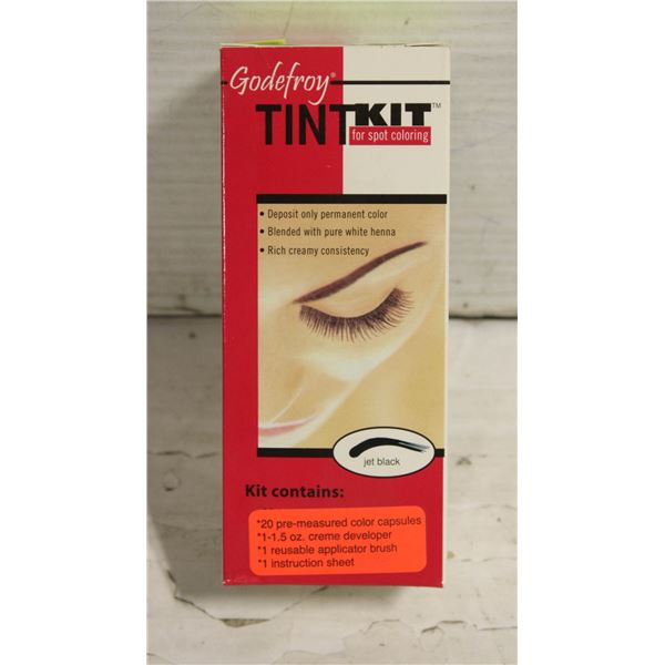 NEW GODEFROY EYEBROW TINT KIT JET BLACK