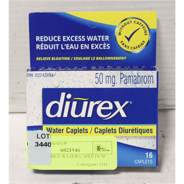NEW DIUREX WATER CAPLETS 50 MG