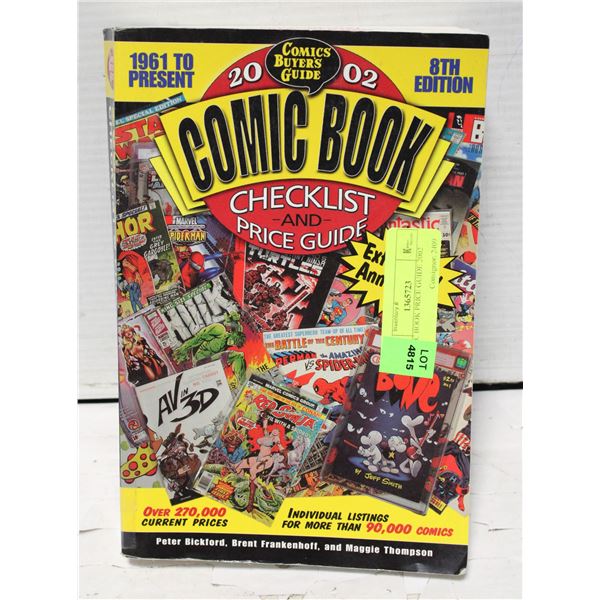COMIC BOOK PRICE GUIDE 2002