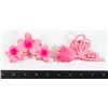 2 NEW PINK FLOWER DESIGN CLAW CLIP HAIR CLIPS