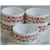 Image 1 : SET OF 5 MILK GLASS FLORAL BOWLS