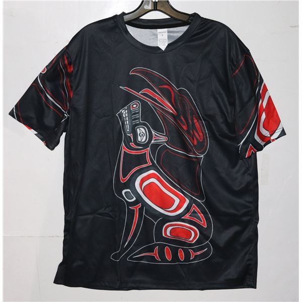NEW HAIDA ART THEME MENS SIZE LARGE T-SHIRT