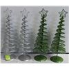 Image 1 : NEW SET OF 4 SPARKLE TWIST CHRISTMAS TREES