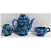 Image 1 : BLUE FRUIT GIFT CRAFT TEAPOT CREAMER SUGAR SET